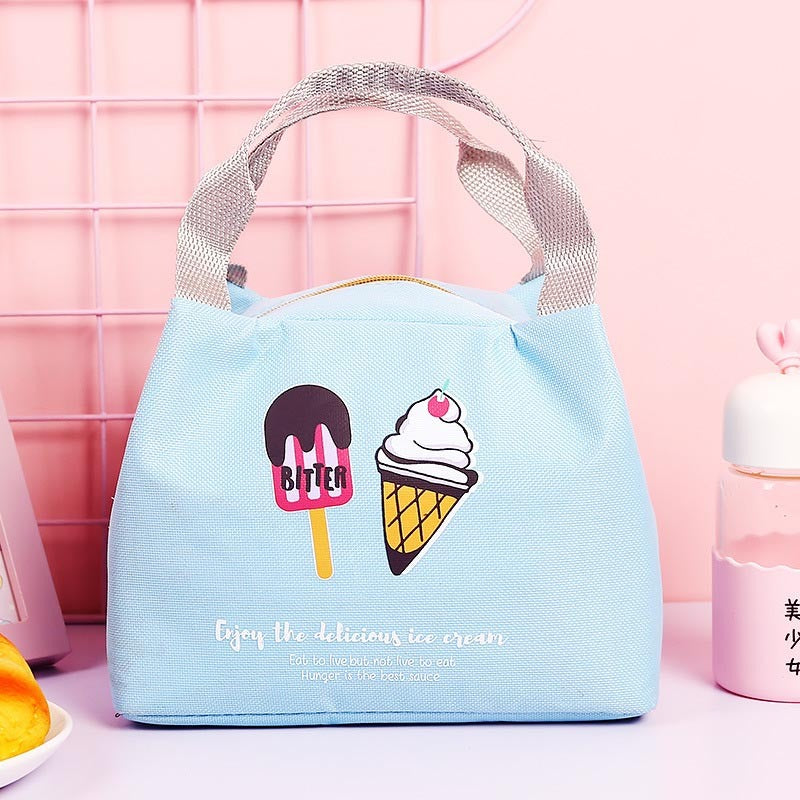 Cute Cartoon Lunch Tote Bag Insulation