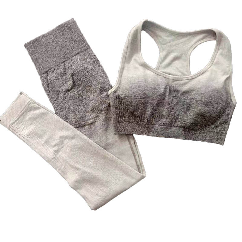 Gradient Color Workout Clothes Gather Seamless