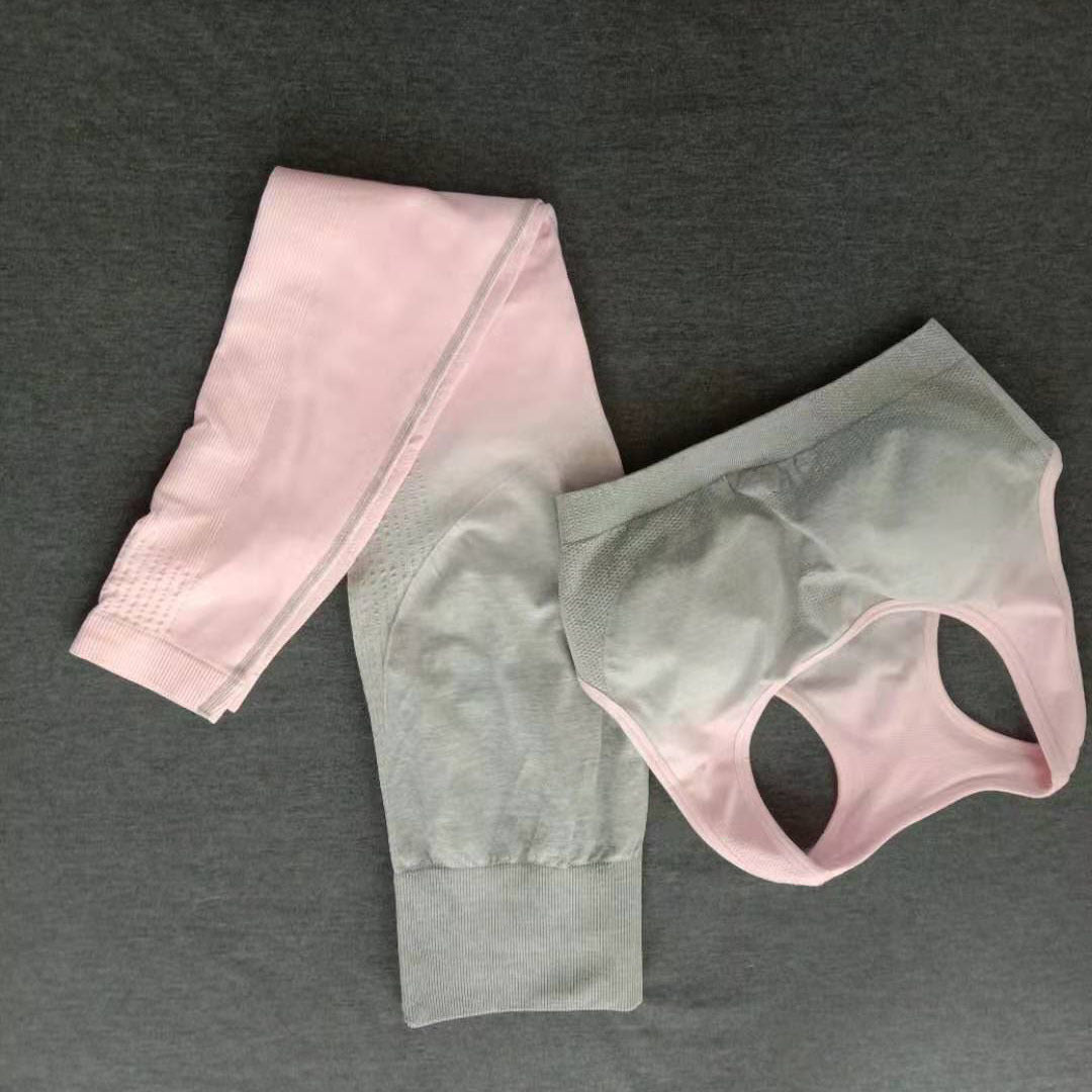 Gradient Color Workout Clothes Gather Seamless
