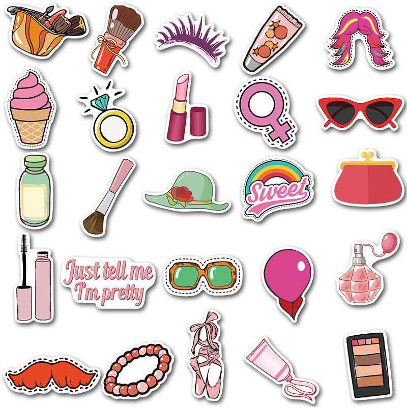 Waterproof 50 Small Pattern Cute Luggage Decoration Stickers