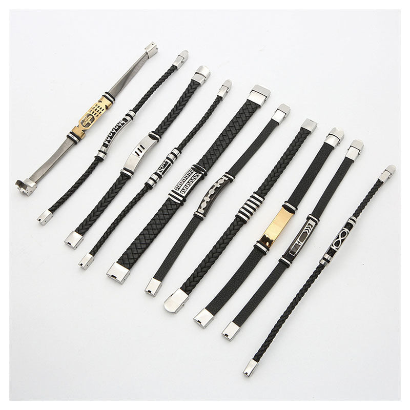 Men'S High-End Leather Bracelet Gift