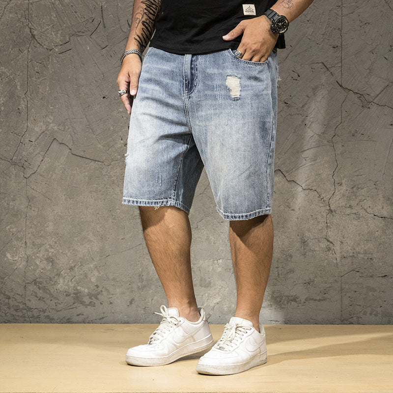 Men's Stretch Five-point Denim Shorts