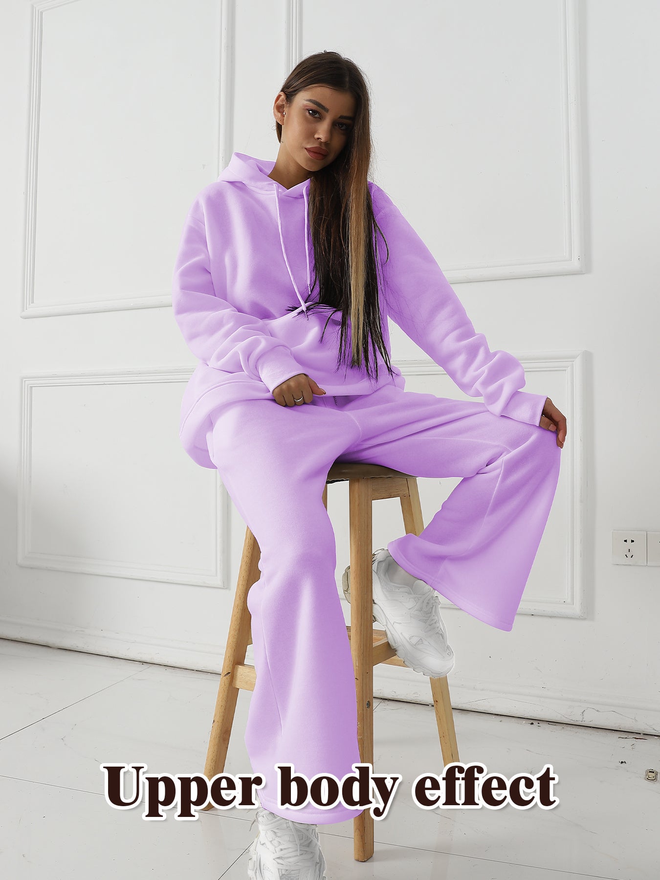 Casual Solid Color Long Sleeved Sweatshirt Set