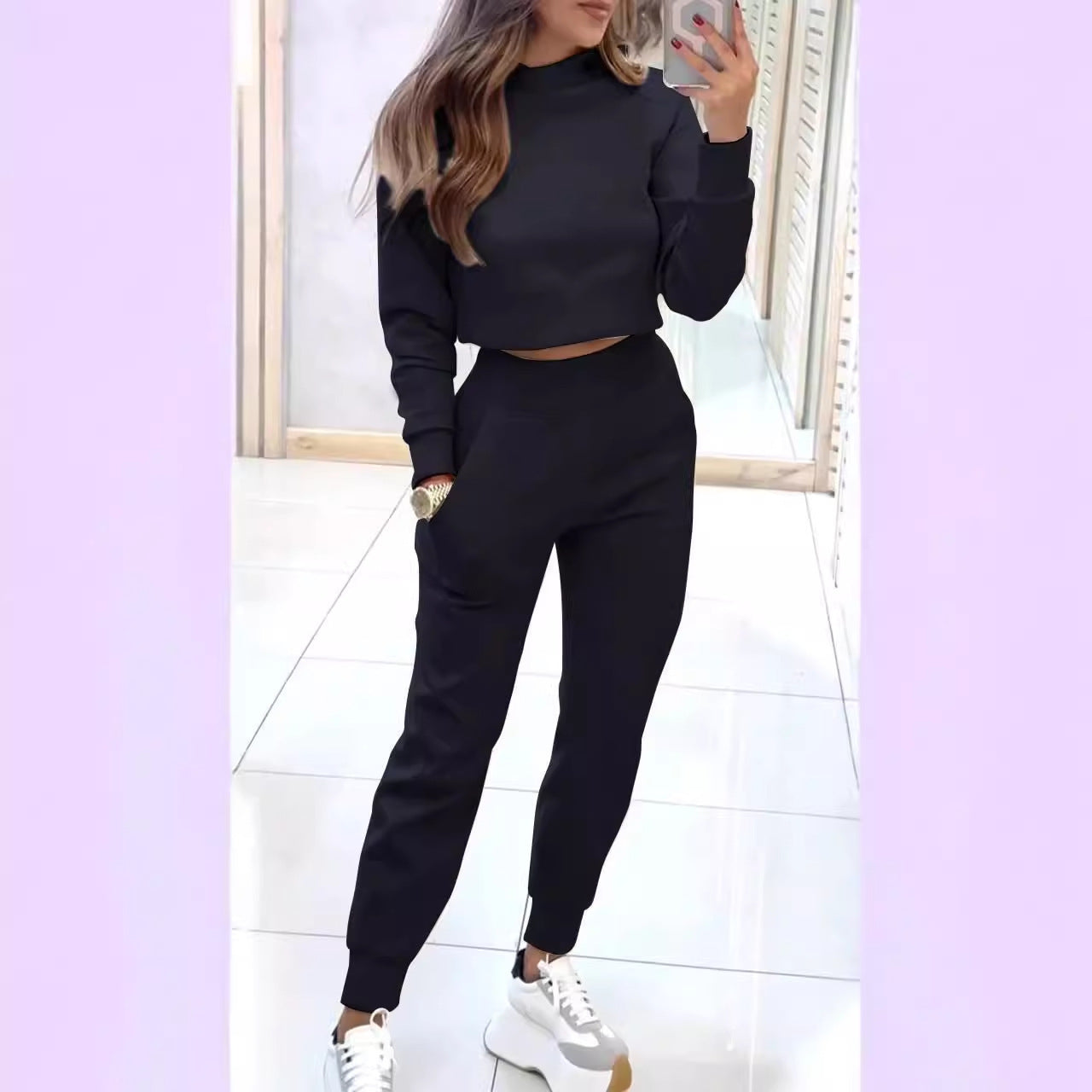 High Collar Slim Fit Long Sleeves suit