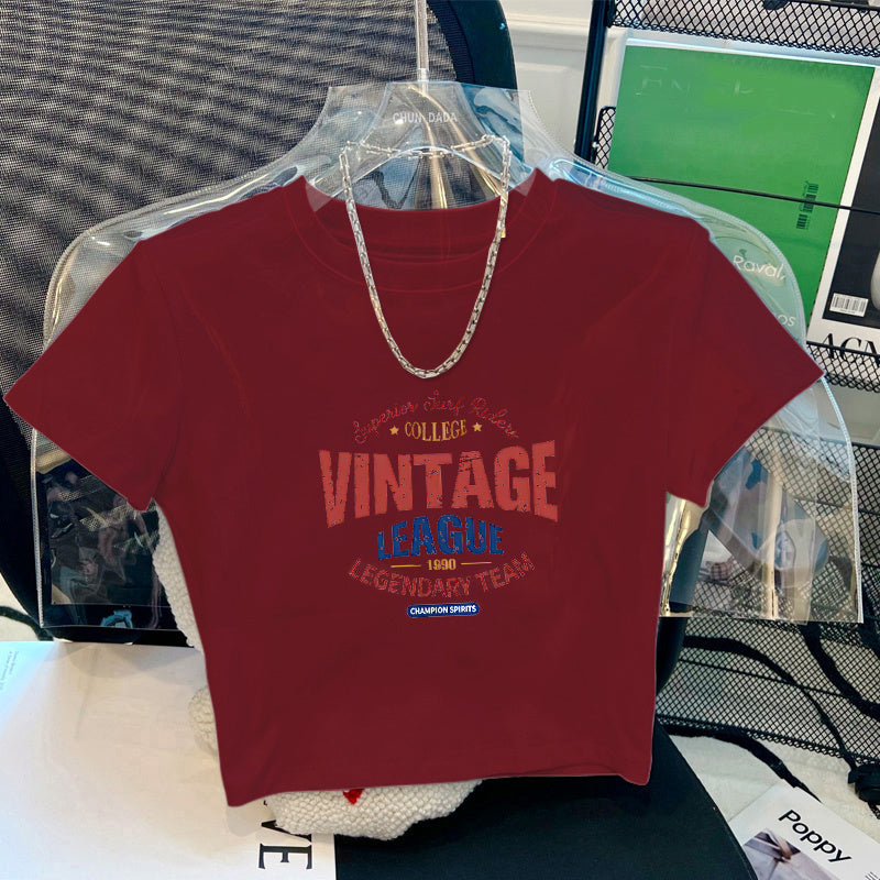 Short-sleeved crop top