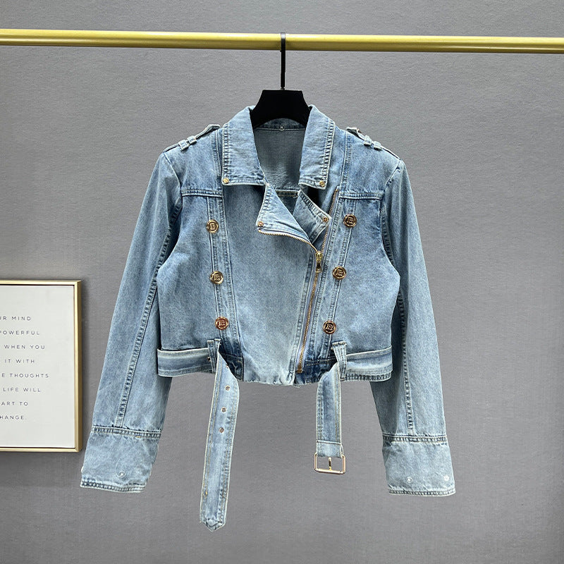 Short Denim Coat Women's Loose Slimming