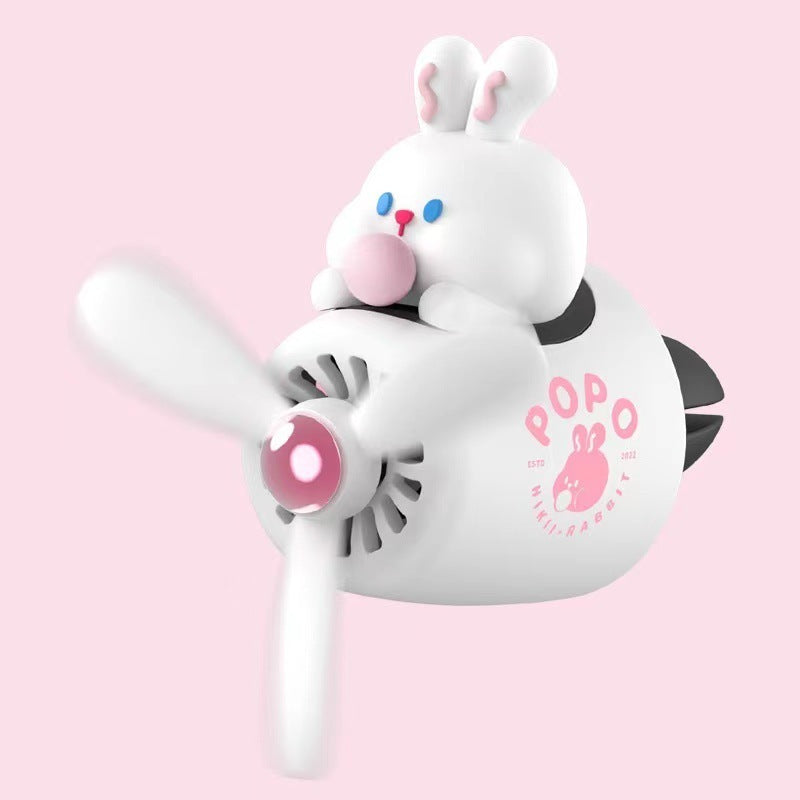 Car Air Freshener Cartoon Animal Rotating Propeller Accessories Outlet Design Fragrance Magnetic