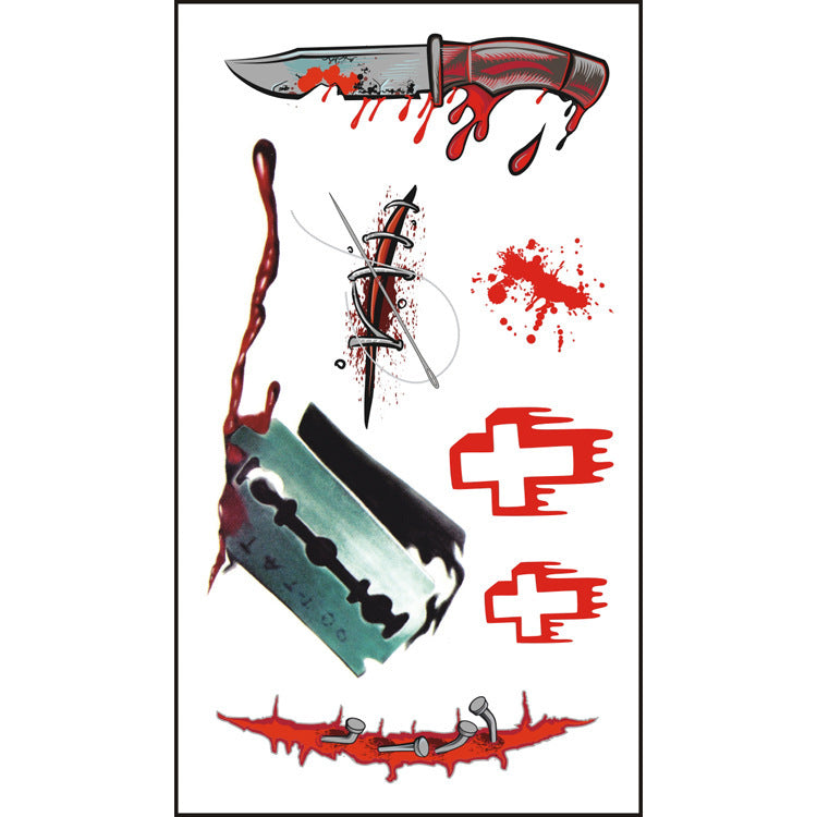Halloween Wound Tattoo Sticker