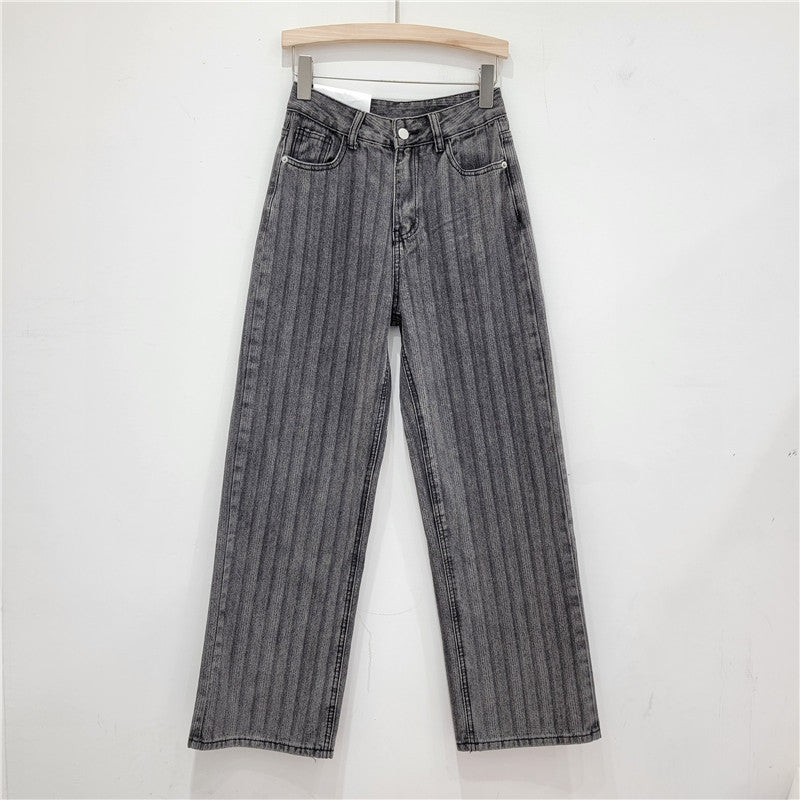 Wash Light Blue Denim Tube Top Trousers Suit