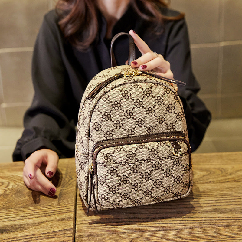 Trendy ladies backpack Printed fashion school bag