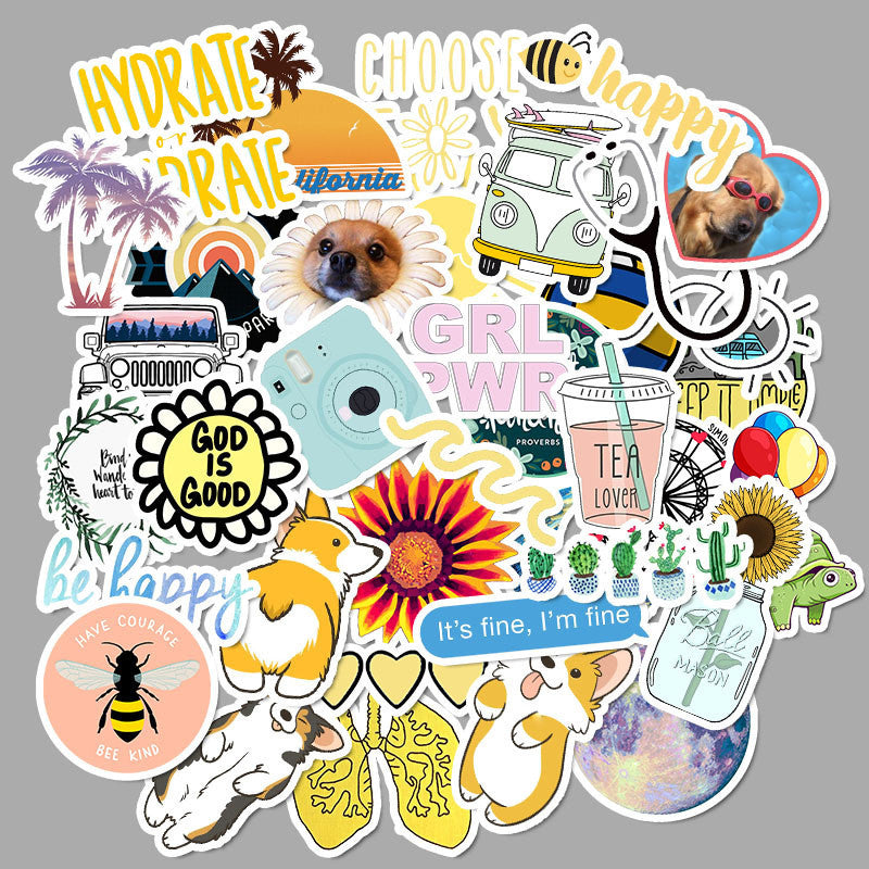 New Suitcase Stickers Waterproof Graffiti Guitar Stickers