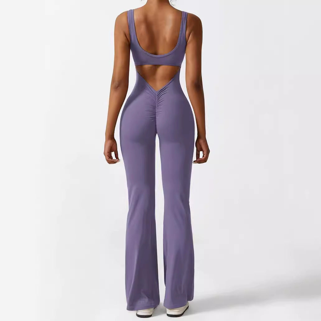 Sleeveless Flare Jumpsuits
