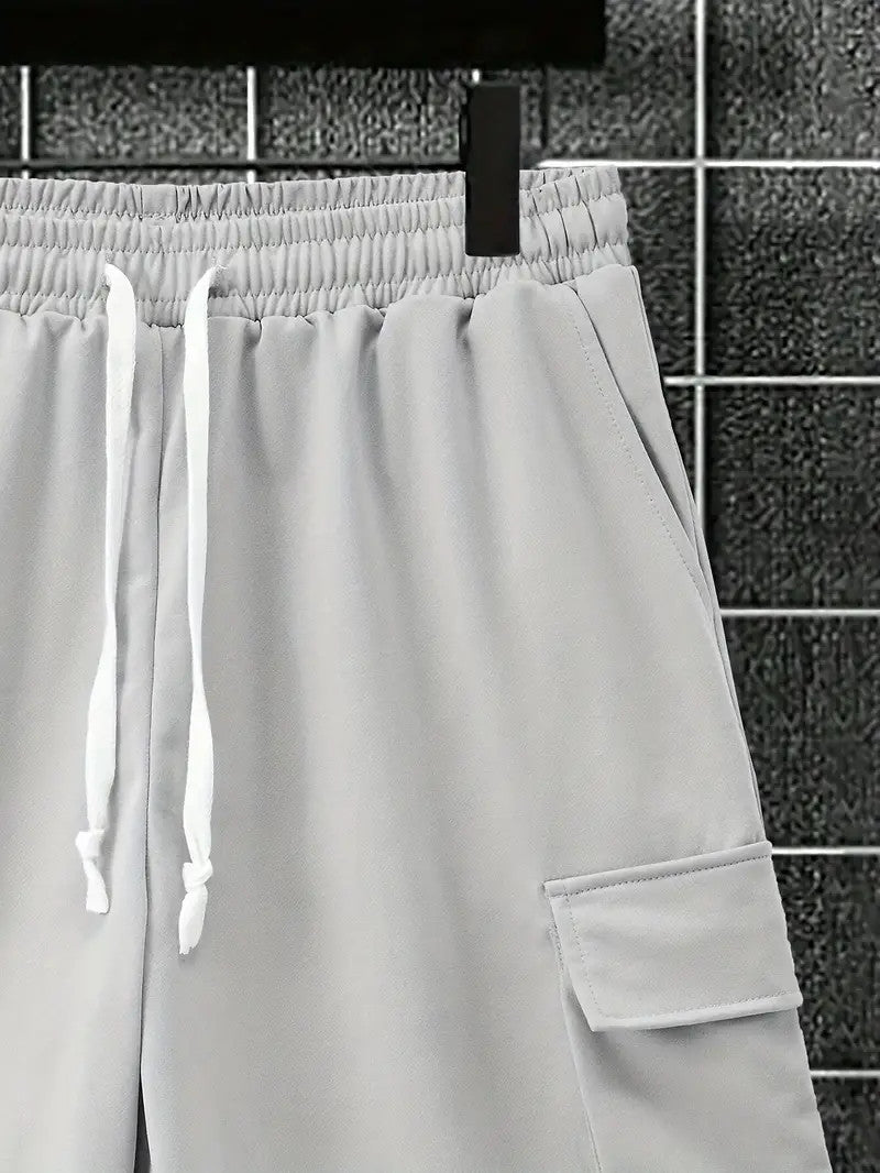 Short Sleeve T-Shirt & Drawstring Shorts 2-piece Set