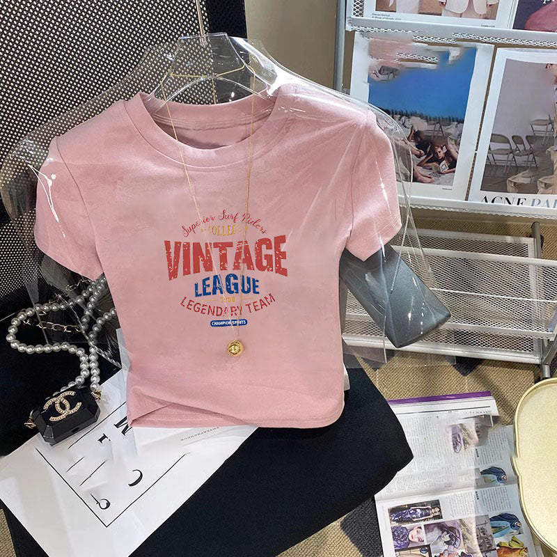 Short-sleeved crop top