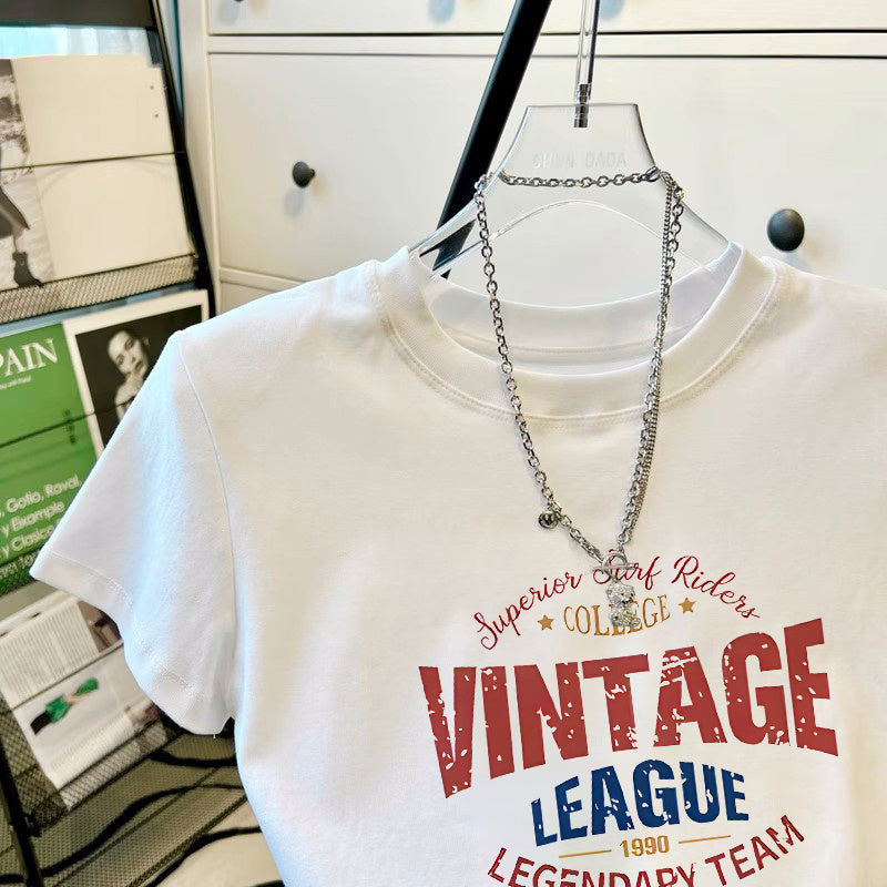 Short-sleeved crop top