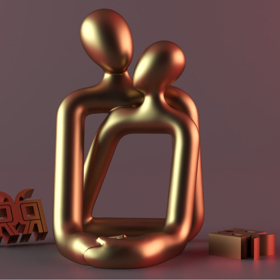 Heartwarming Loving Couple Resin Statue -