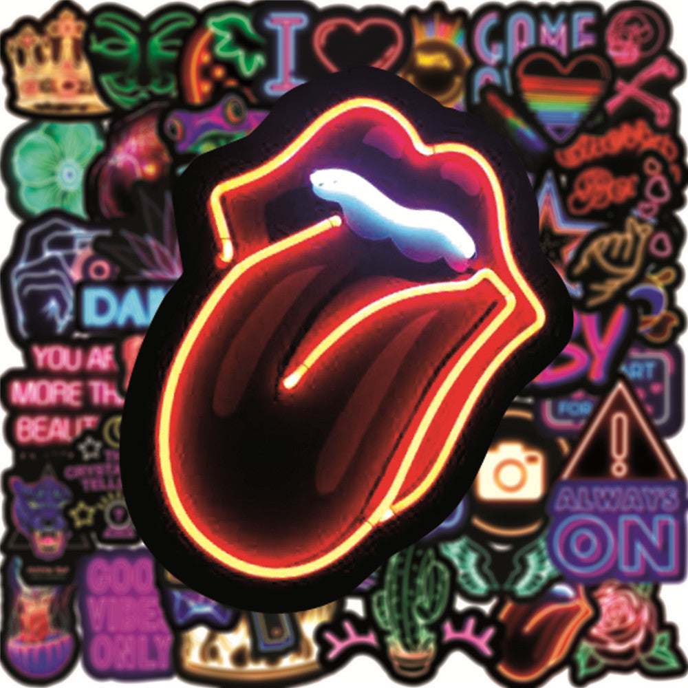 Neon Stickers Waterproof Personality Cartoon
