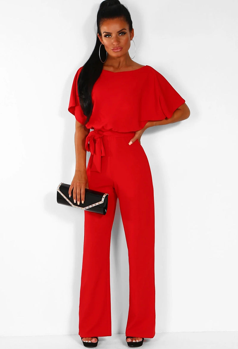 Short-sleeved Women's Jumpsuit