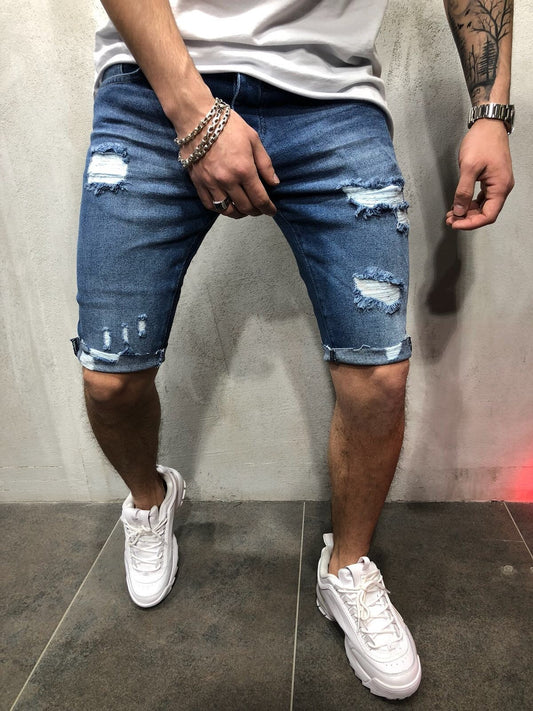 Denim pants, hole, men's pants