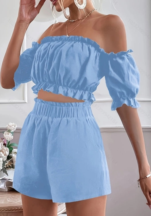 Two Pieces Of Short Sleeve Shorts