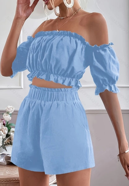Two Pieces Of Short Sleeve Shorts