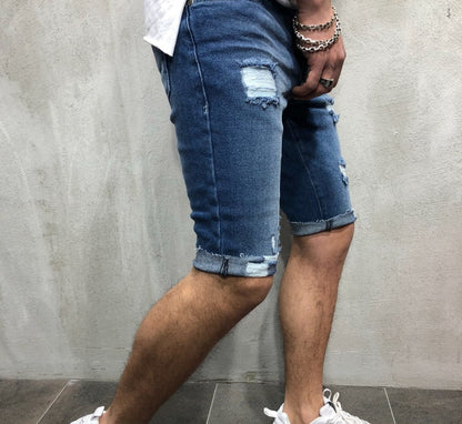 Denim pants, hole, men's pants