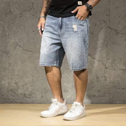 Men's Stretch Five-point Denim Shorts