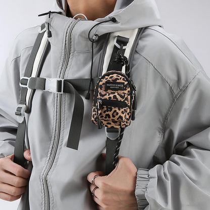 Outdoor Travel Leopard Print Shoulder Messenger Bag
