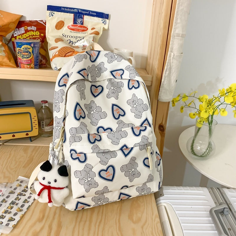 Cute Print High School Student Computer Backpack