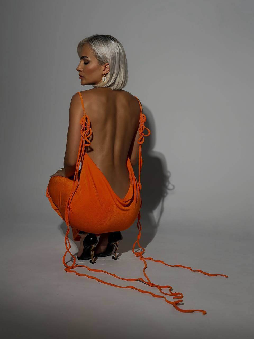 Sexy Slim Backless Camisole Gown