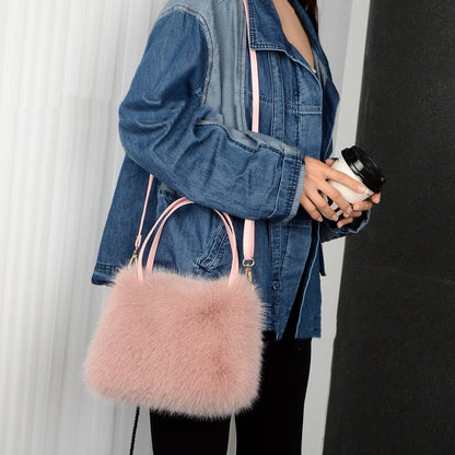 Plush Shoulder Messenger Bag