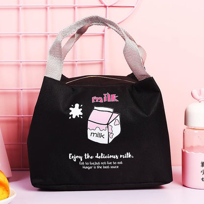 Cute Cartoon Lunch Tote Bag Insulation