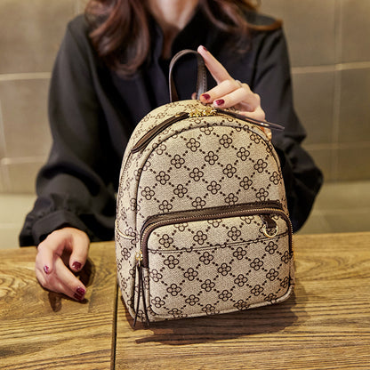 Trendy ladies backpack Printed fashion school bag