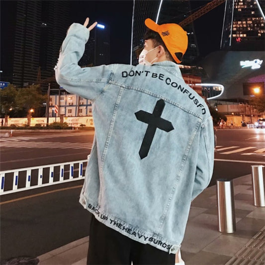 Embroidered denim jacket