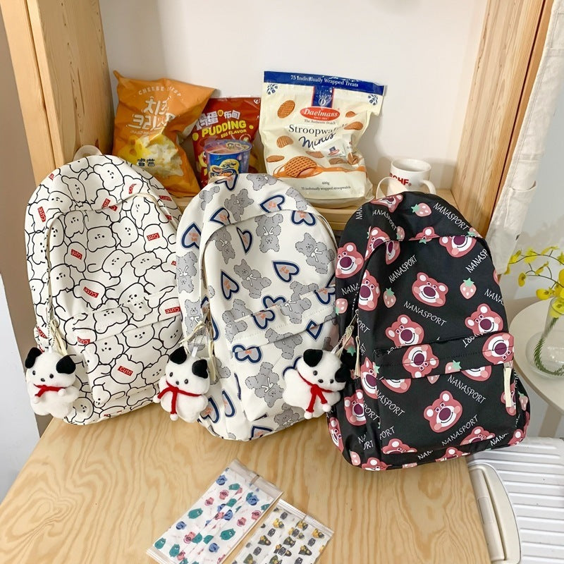 Cute Print High School Student Computer Backpack