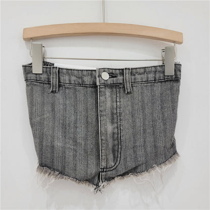 Wash Light Blue Denim Tube Top Trousers Suit