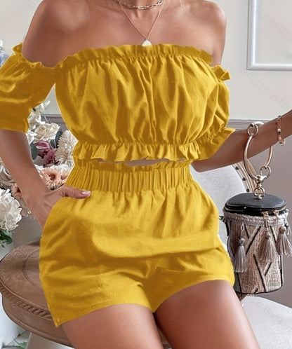Two Pieces Of Short Sleeve Shorts