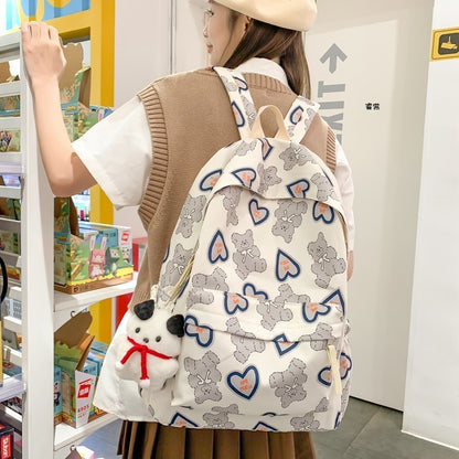 Cute Print High School Student Computer Backpack