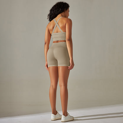 Seamless Back Exercise Bra Suit