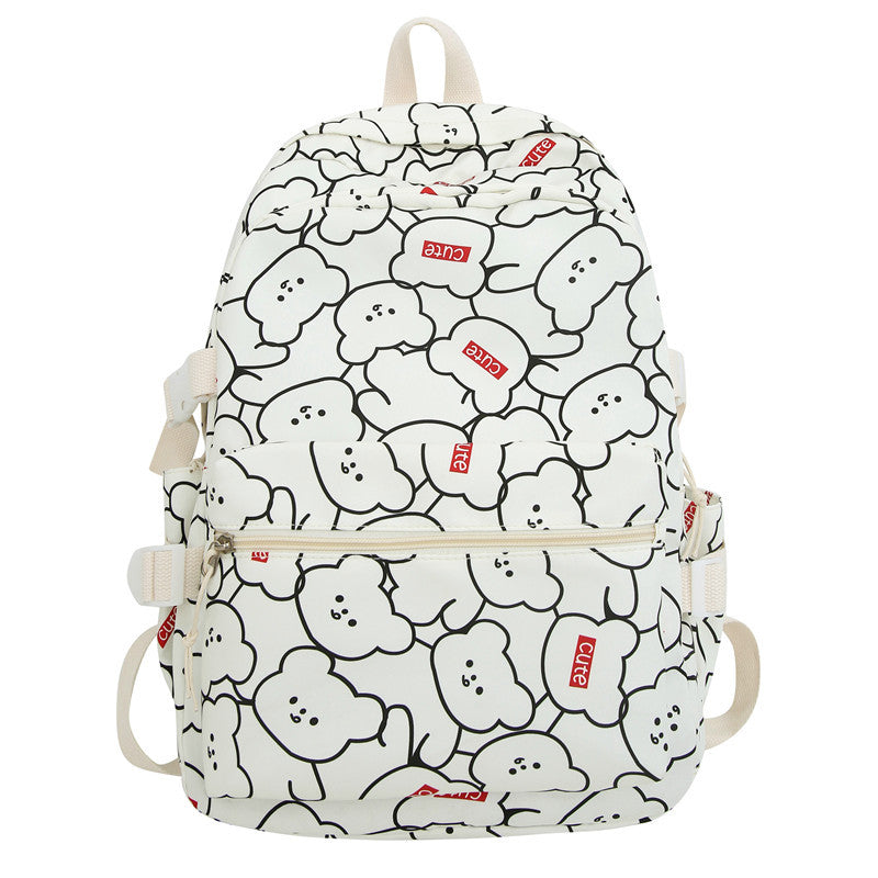 Cute Print High School Student Computer Backpack