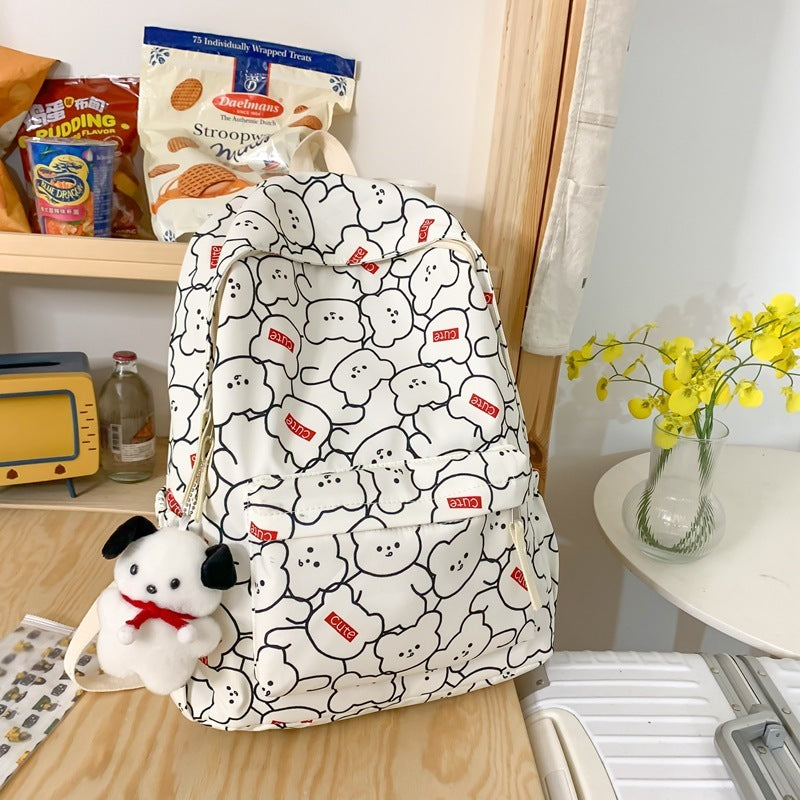 Cute Print High School Student Computer Backpack