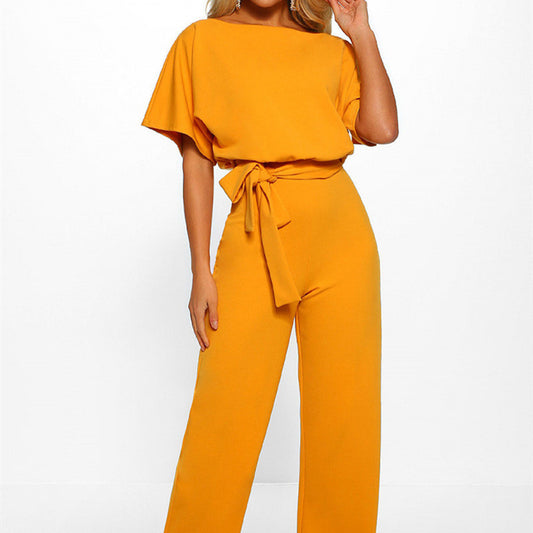 Short-sleeved Women's Jumpsuit